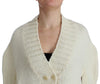 White knitted cardigan