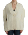 White knitted cardigan