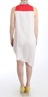 White shirt assymetric hem dress