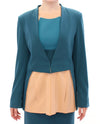 Blue stretch blazer jacket