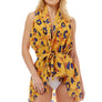 Mustard Floral Vest Cover Up