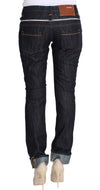 Blue Denim Cotton Bottoms Straight Fit Jeans