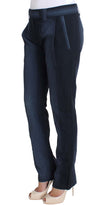 Blue Cotton Dress Formal Pants