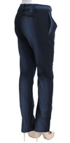 Blue Cotton Dress Formal Pants