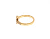 Clear CZ Cross Gold 925 Ring