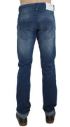 Blue Wash Denim Cotton Stretch Slim Fit Jeans