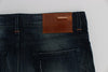 Blue Wash Cotton Denim Slim Fit Jeans