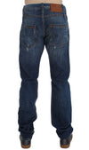 Blue Wash Cotton Denim Slim Fit Jeans