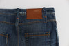 Blue Wash Cotton Denim Slim Fit Jeans