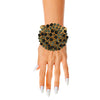 Black Rhinestone Dome Cluster Cuff