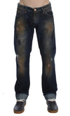 Blue Wash Cotton Regular Straight Fit Jeans