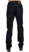 Blue Cotton Regular Straight Fit Jeans