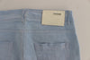 Blue Cotton Stretch Low Waist Fit Jeans