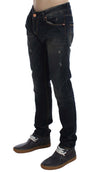 Blue Wash Cotton Stretch Slim Skinny Fit Jeans