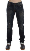 Blue Wash Cotton Stretch Slim Skinny Fit Jeans