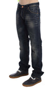 Blue Wash Straight Fit Low Waist Jeans