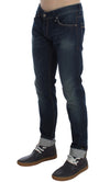 Blue Wash Cotton Stretch Slim Skinny Fit Jeans