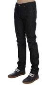 Black Cotton Slim Skinny Fit Jeans