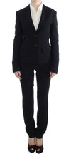 Black Two Button Two Piece Suit