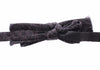 Gray Black Wool Bow Tie