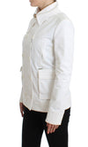 White Double Breasted Jacket Coat Blazer