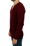 Bordeaux v-neck pullover sweater