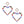 Multi Crystal Heart Drop Earrings
