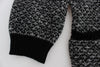 Black Gray Long Cape Cardigan Sweater