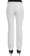 White Nylon Padded Slim Fit Cargo Pants