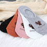 Woman No Show Invisible Miu Miu Character Cat Kitten Cotton Low Cut Ankle Socks