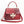 Red Ostrich Stripe Mini Satchel Bag