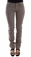 Taupe Beige Slim Jeans Denim Pants Skinny