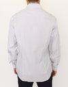 White Gray Striped Regular Fit Casual Shirt