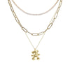 Gold 3 Pcs Teddy Bear Necklace