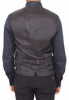 Black Silk Wool Dress Vest Blazer Jacket