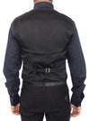 Black Cotton Blend Dress Vest Gilet