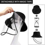 Detachable UV Sun Shield Protective Anti Dust, Spitting & Saliva, Bucket Hat Cap