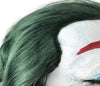 New Joker Mask Clown Green Hair Wig Latex Face Mask Halloween Costume Cosplay Party