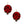 Red Leather Animal Print Circle Earrings