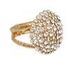 Gold Rhinestone Dome Cluster Cuff