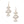 Gold Triple Lips Earrings