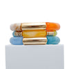 Multi Color Tube Stretch Bangle Set