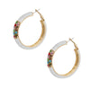 White and Gold Rhinestone Hoops