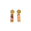 FASHION EARRING WITH NATURAL WOOD 41547-E