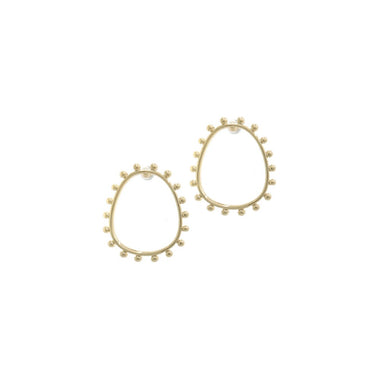 ORGANIC SHAPED METAL POST EARRING