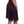Purple Silk Stretch Black Lace Dress