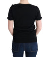 Black 100% Lana Wool Top Blouse T-shirt