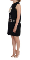 Black I AM A PRINCESS Crystal Shift Dress