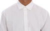 White Cotton Stretch Slim Fit Dress Shirt