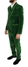 Green Velvet Slim Fit Double Breasted Suit